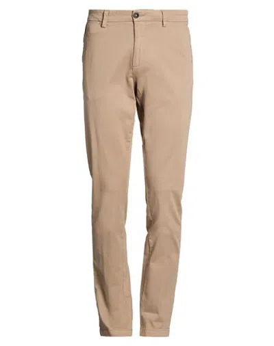 Manuel Ritz Man Pants Sand Size 38 Cotton, Elastane In Pattern