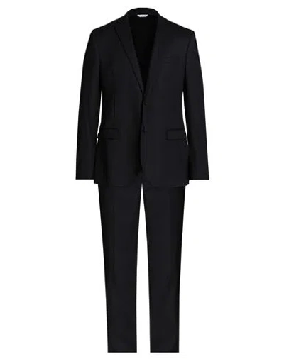 Manuel Ritz Man Suit Black Size 40 Wool, Elastane