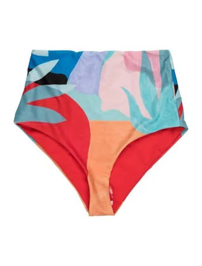 Pre-owned Mara Hoffman Colorblock Pattern Bottoms In Orange