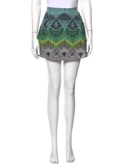 Pre-owned Mara Hoffman Patterned Mini Skirt In Pink