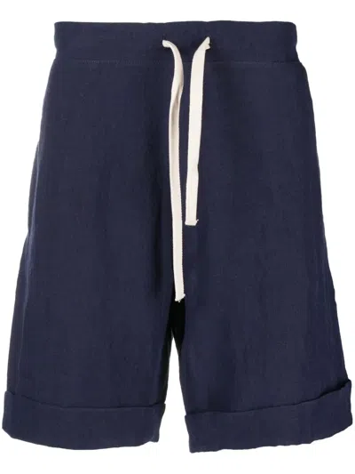 Marane Lightweight Linen Shorts In Blue