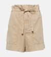 Marant Etoile Ipolyte High-rise Denim Shorts In Powder
