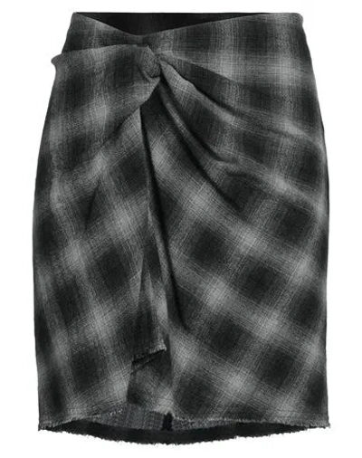 Marant Etoile Marant Étoile Woman Mini Skirt Steel Grey Size 10 Wool, Polyester, Viscose, Cotton In Gray