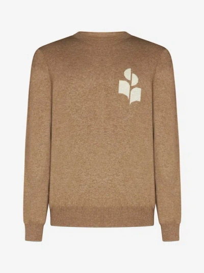 Marant Evans Cotton And Wool Sweater In Camel