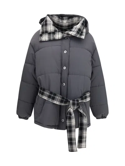 Marbell Aryna Padded Jacket With Belt In Black