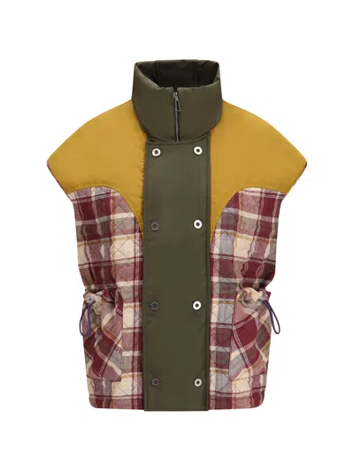 Marbell Kate Quilted Padded Vest In Red