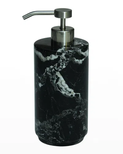 Marble Crafter Eris Collection Black Zebra Marble Soap Dispenser