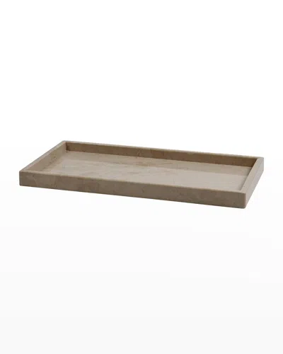 Marble Crafter Myrtus Large Verona Beige Marble Polished Amenity Tray In Pinkish Beige
