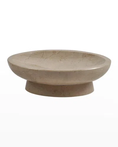 Marble Crafter Myrtus Verona Beige Marble Oval Soap Dish In Pinkish Beige
