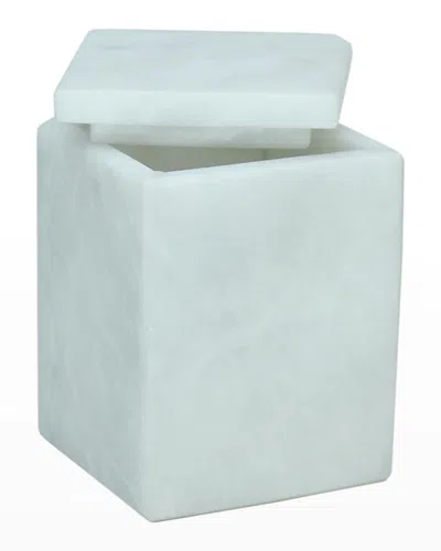 Marble Crafter Sinon Collection Canister In Pearl White