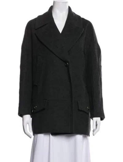 Pre-owned Marc By Marc Jacobs Virgin Wool Peacoat In Multicolor