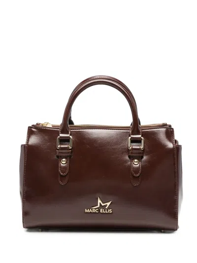 Marc Ellis Cathy Logo-plaque Shoulder Bag In Brown