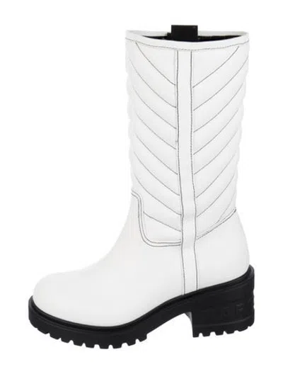 Pre-owned Marc Ellis Leather Boots In White