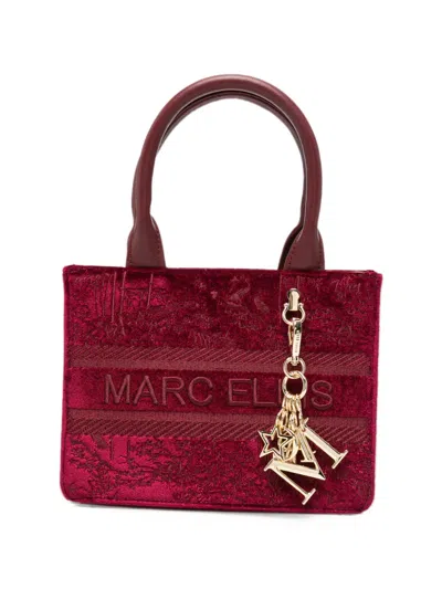 Marc Ellis S Sophy Logo-embroidered Tote Bag In Burgundy