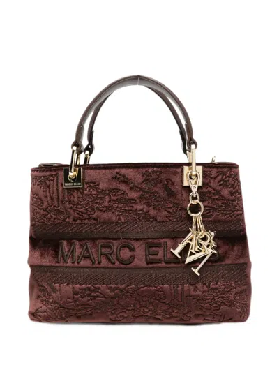 Marc Ellis Wendi Logo-embroidered Tote Bag In Brown