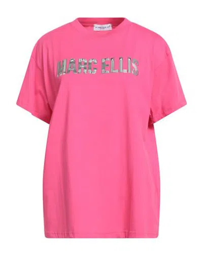 Marc Ellis Woman T-shirt Fuchsia Size S Cotton In Pink
