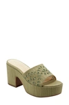 Marc Fisher Ltd Foreva Platform Sandal In Medium Green