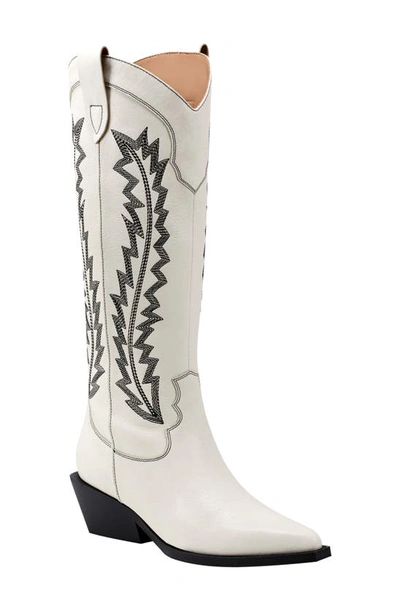 Marc Fisher Ltd Roselle Western Boot In Ivory