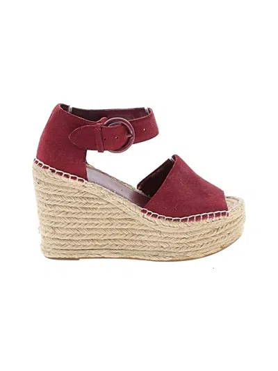 Pre-owned Marc Fisher Ltd Wedges In Burgundy