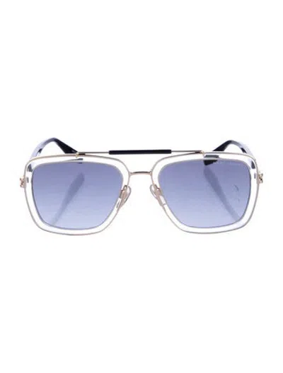 Pre-owned Marc Jacobs Aviator Gradient Sunglasses In Clear
