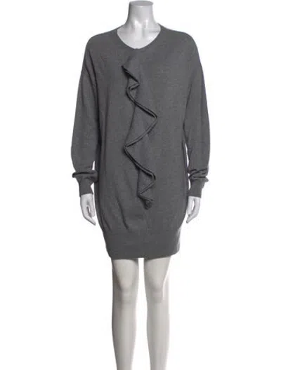 Pre-owned Marc Jacobs Cashmere Mini Dress In Grey