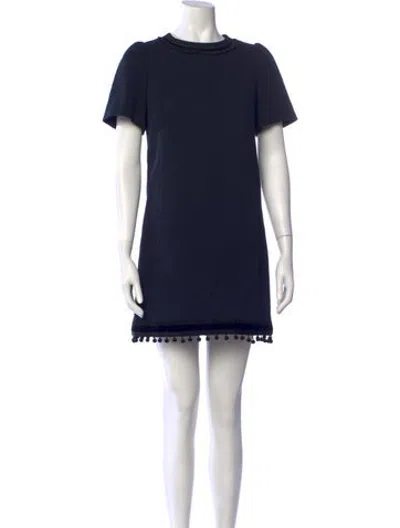 Pre-owned Marc Jacobs Crew Neck Mini Dress In Blue