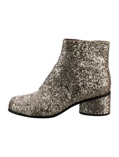 Pre-owned Marc Jacobs Glitter Patterned Boots In Gold
