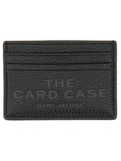 Marc Jacobs Grain Leather Cardholder In Black