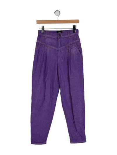 Pre-owned Marc Jacobs High-rise Skinny Leg Jeans In Purple