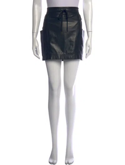 Pre-owned Marc Jacobs Lambskin Mini Skirt In Black