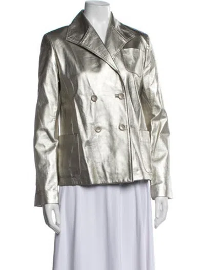 Pre-owned Marc Jacobs Leather Blazer In Multicolor