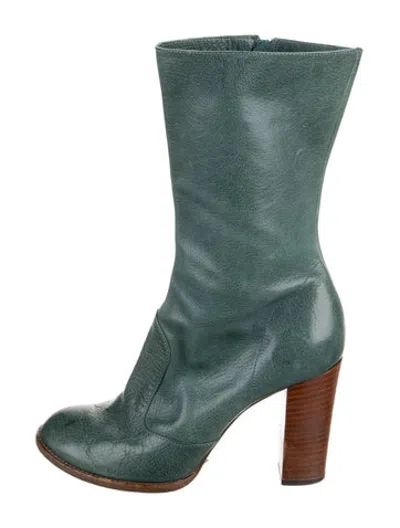 Pre-owned Marc Jacobs Leather Boots In Green