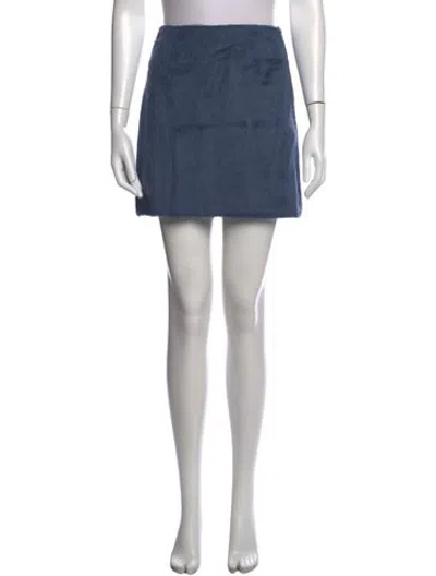 Pre-owned Marc Jacobs Llama Mini Skirt In Blue