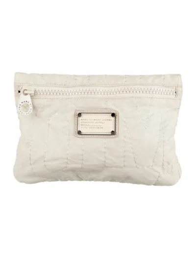 Pre-owned Marc Jacobs Logo Cosmetic Bag In Neutrals