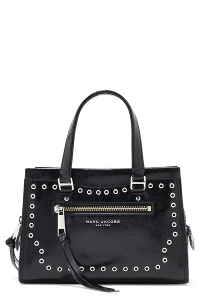 Marc Jacobs Mini Leather Cruiser Top Handle Bag In Black