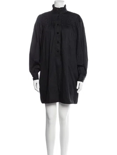 Pre-owned Marc Jacobs Mock Neck Mini Dress In Black