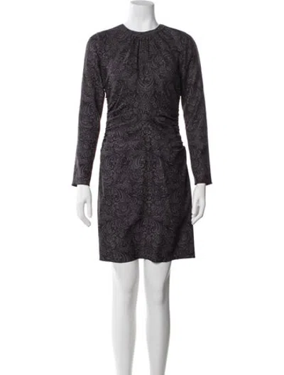 Pre-owned Marc Jacobs Paisley Print Mini Dress In Purple