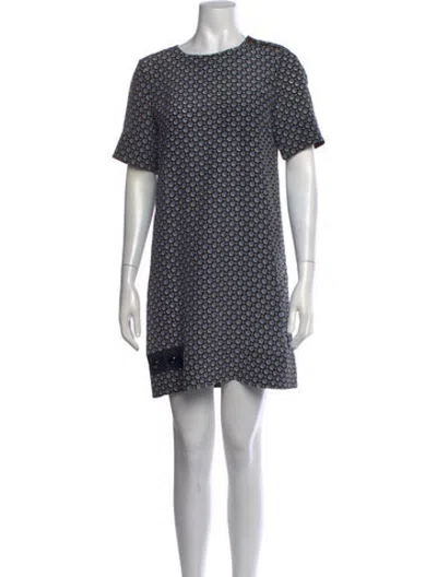 Pre-owned Marc Jacobs Polka Dot Print Mini Dress In Blue