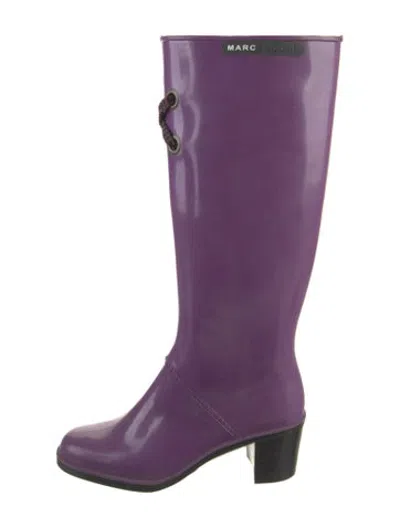 Pre-owned Marc Jacobs Rubber Rain Boots In Purple