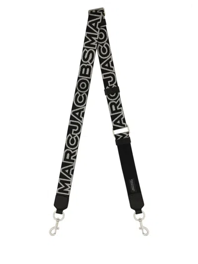 Marc Jacobs Shoulder Strap With Logo In Black