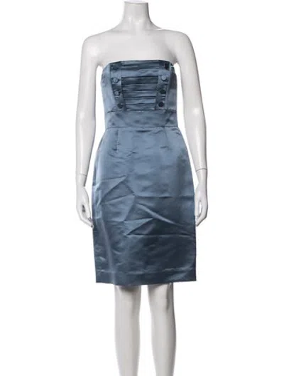 Pre-owned Marc Jacobs Silk Mini Dress In Blue
