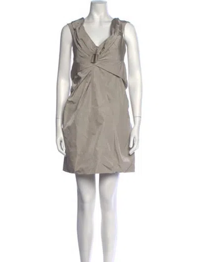 Pre-owned Marc Jacobs Silk Mini Dress In Neutrals