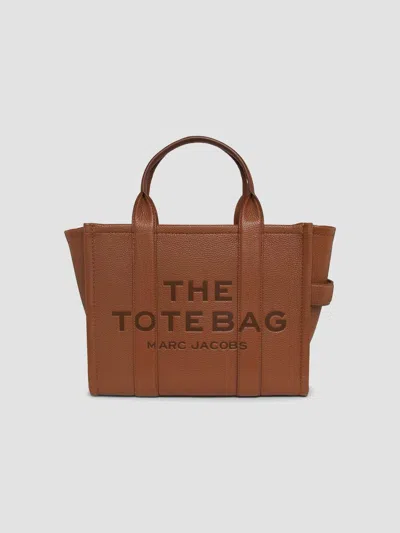 Marc Jacobs Small Traveler Leather Tote In Argan Oil