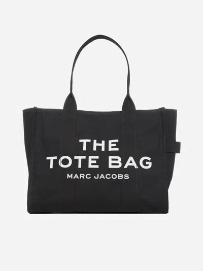 Marc Jacobs The Large Tote Canvas Bag In Black