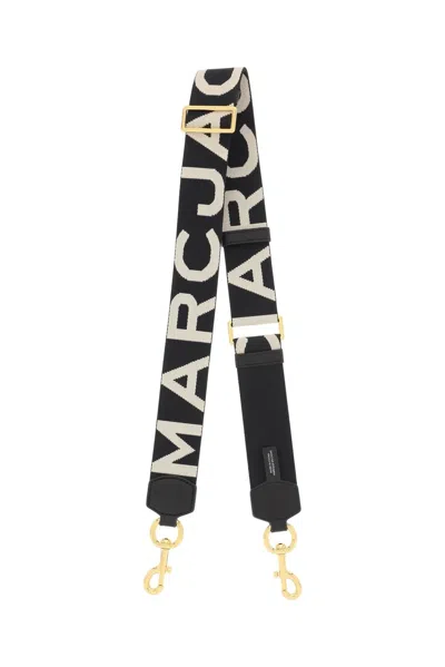 Marc Jacobs The Logo Webbing Strap In Black