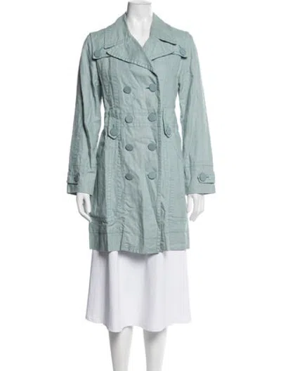 Pre-owned Marc Jacobs Trench Coat In Blue