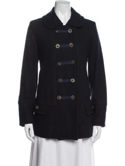 Pre-owned Marc Jacobs Virgin Wool Peacoat In Black