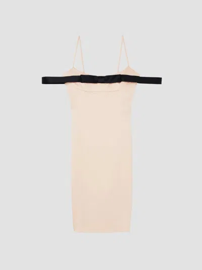 Marc Jacobs Women's Bow Party Mini Dress In Neutral
