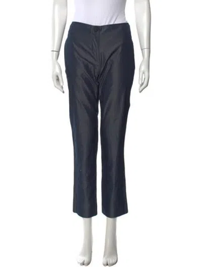 Pre-owned Marc Jacobs Wool Straight Leg Pants In Blue