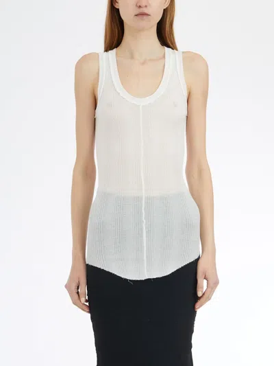 Marc Le Bihan Cotton Tank Top In White